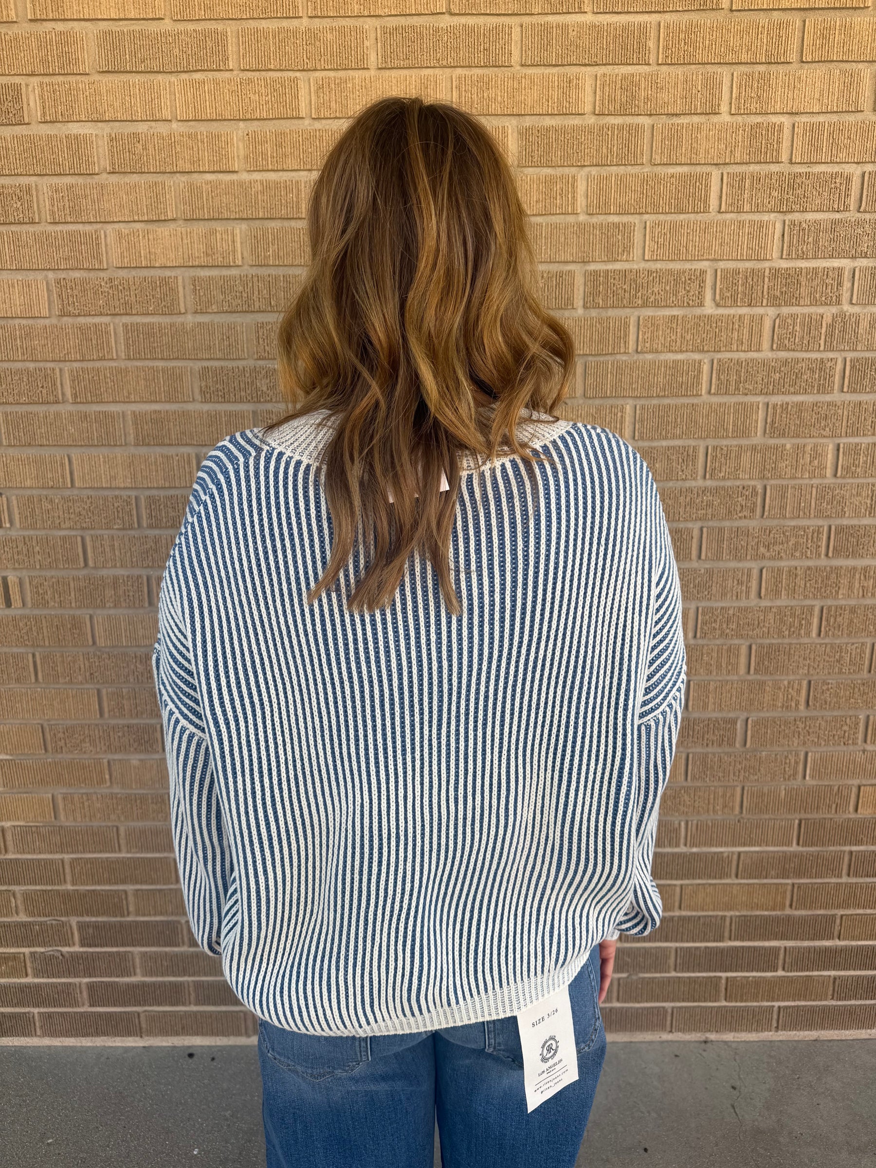 Blue Skies Ahead V Neck Sweater
