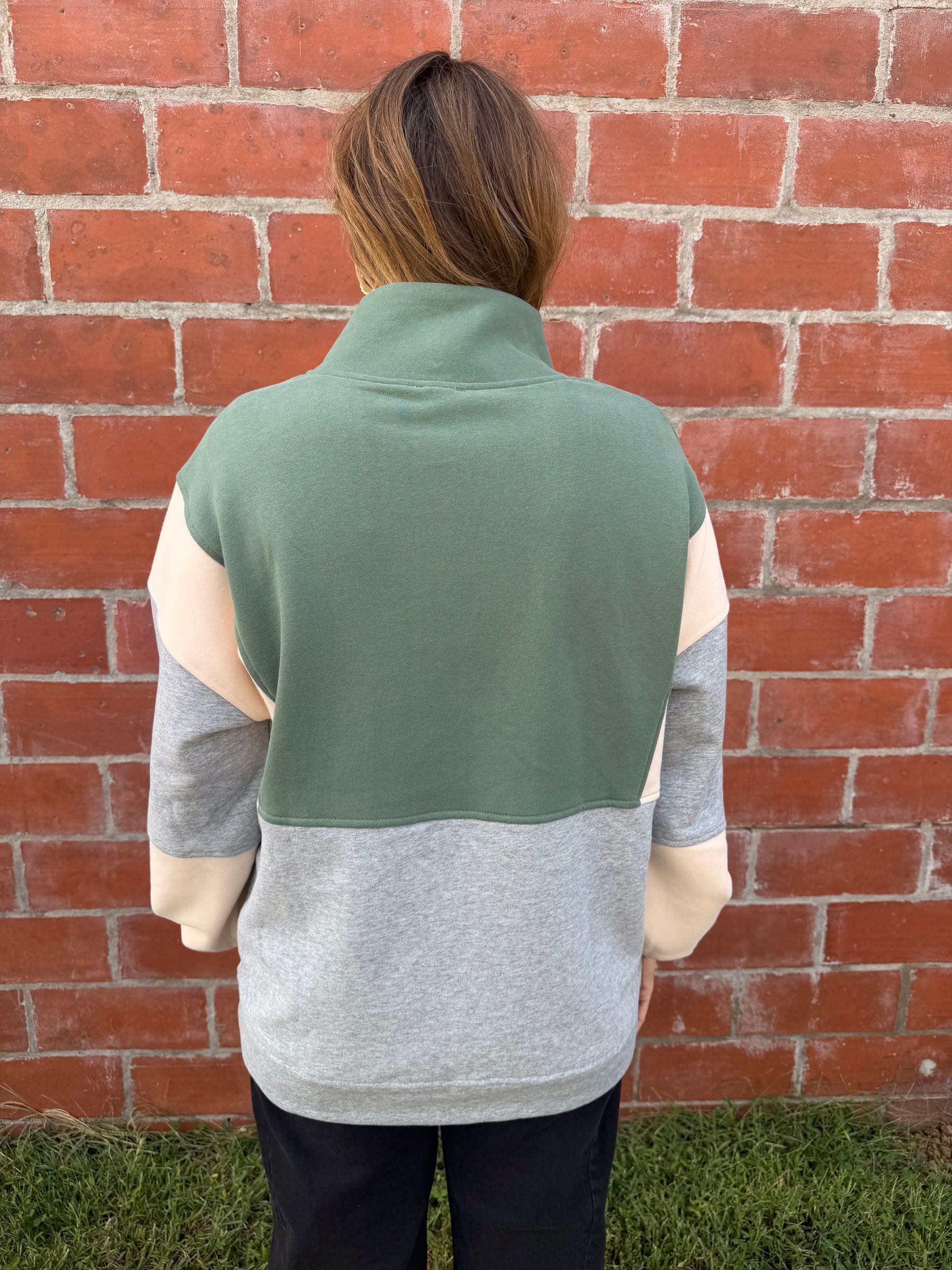 Sage Colorblock Pullover