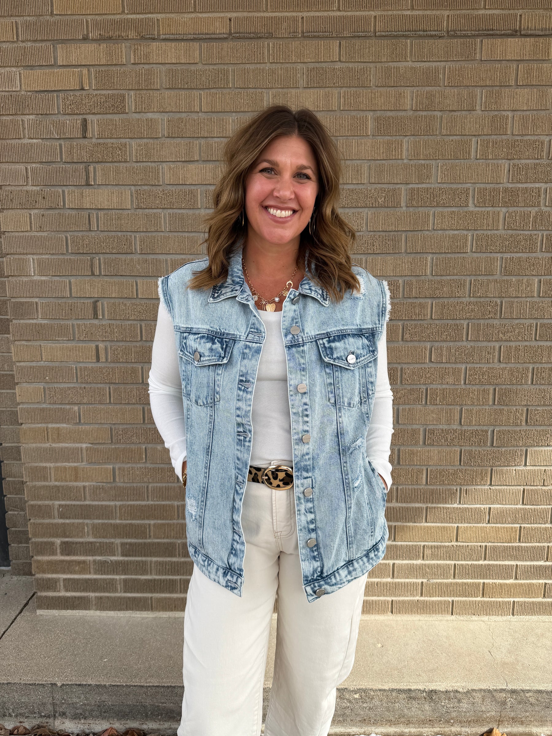 Oversized Denim Vest