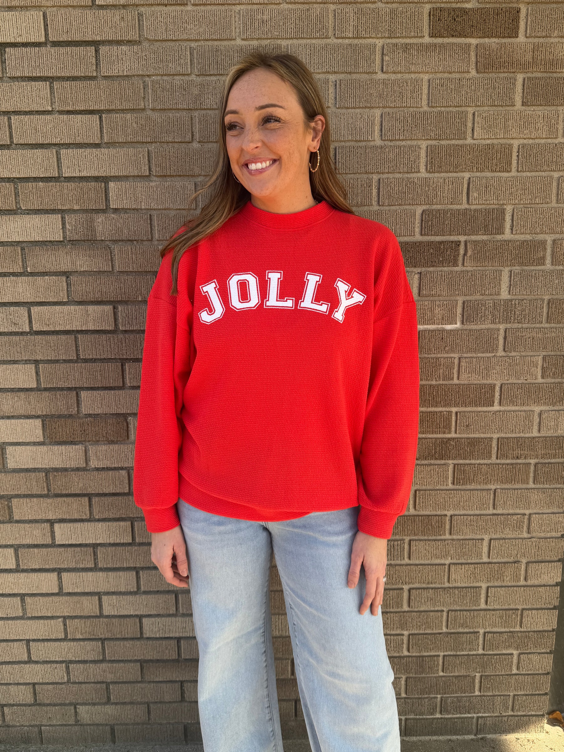 Cloudy Knit Jolly Graphic Top