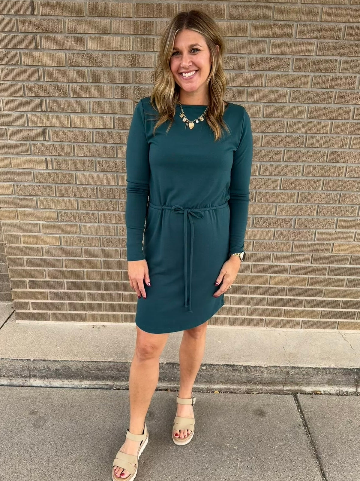 Cute and Casual Teal Dress