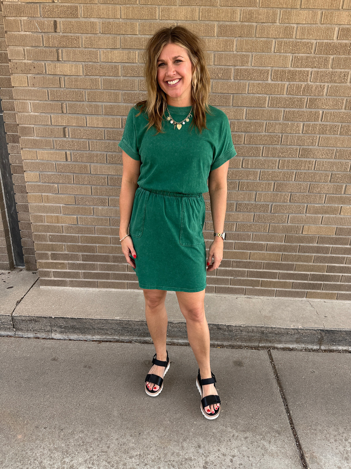 Chill Mode Emerald Mini Dress