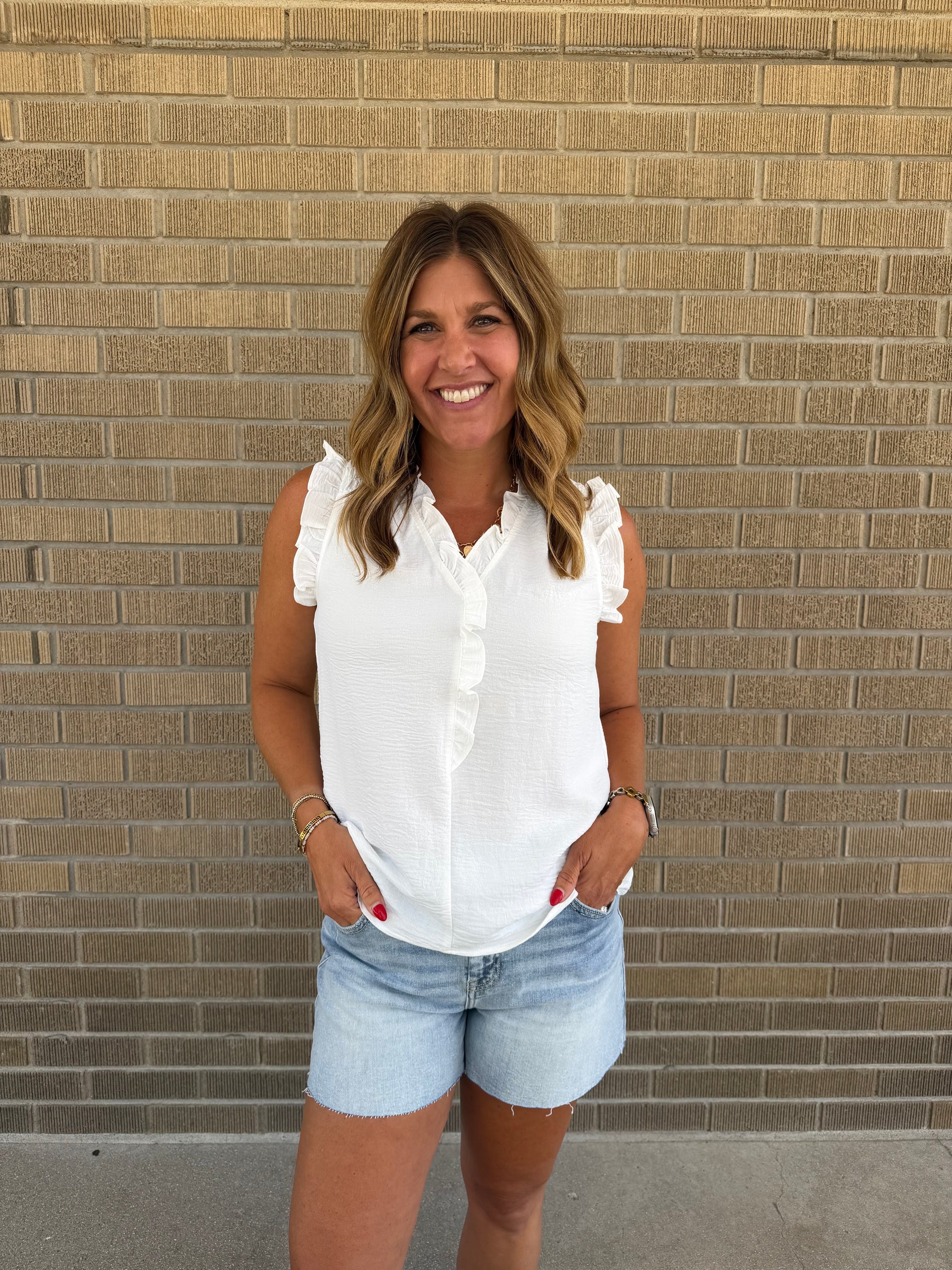 Pretty in White Blouse