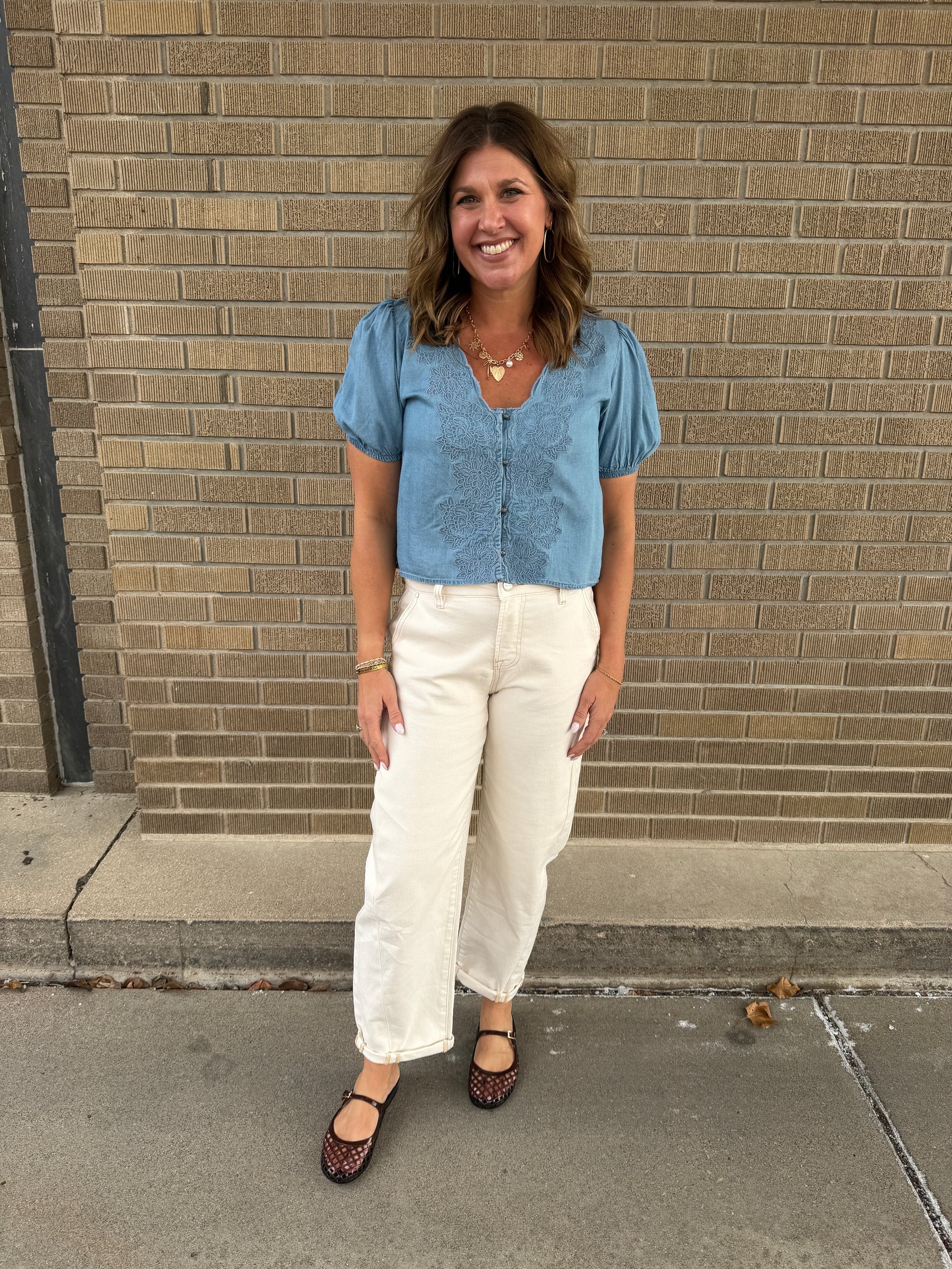 Anything but Basic Blue Top