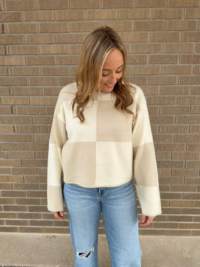 Checkered Neutrals Sweater