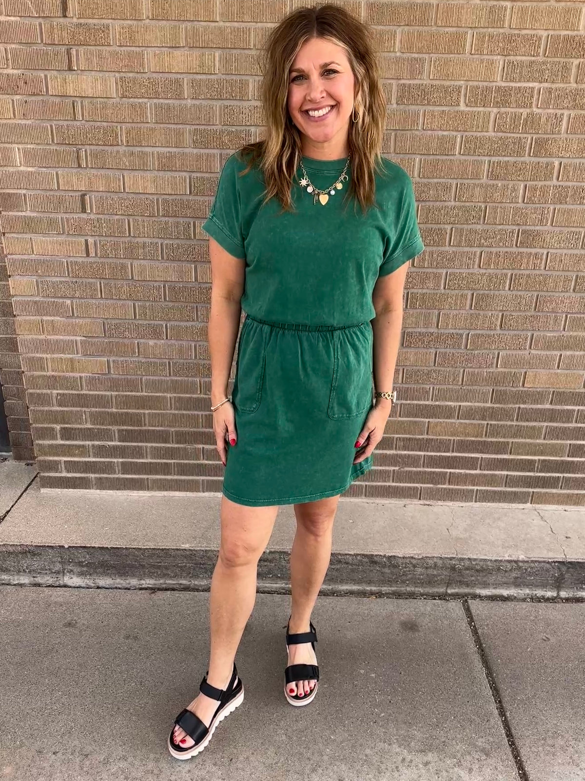 Chill Mode Emerald Mini Dress