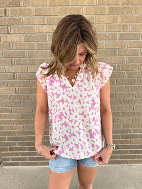 Lilac Floral Blouse