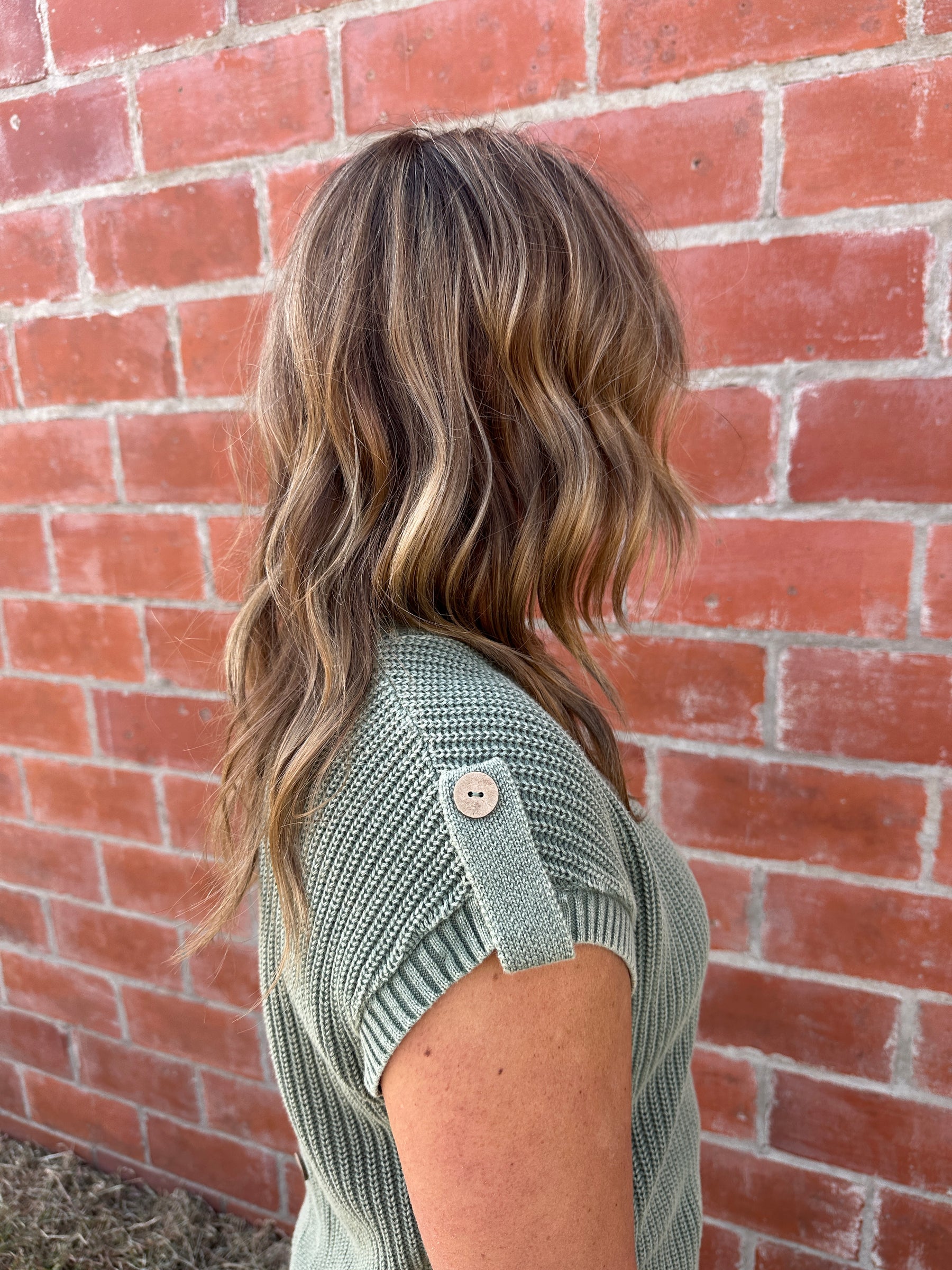 Olive Knit Sweater Top