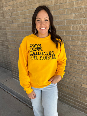 Corn, Beer, Tailgates and Iowa Football Sweatshirt