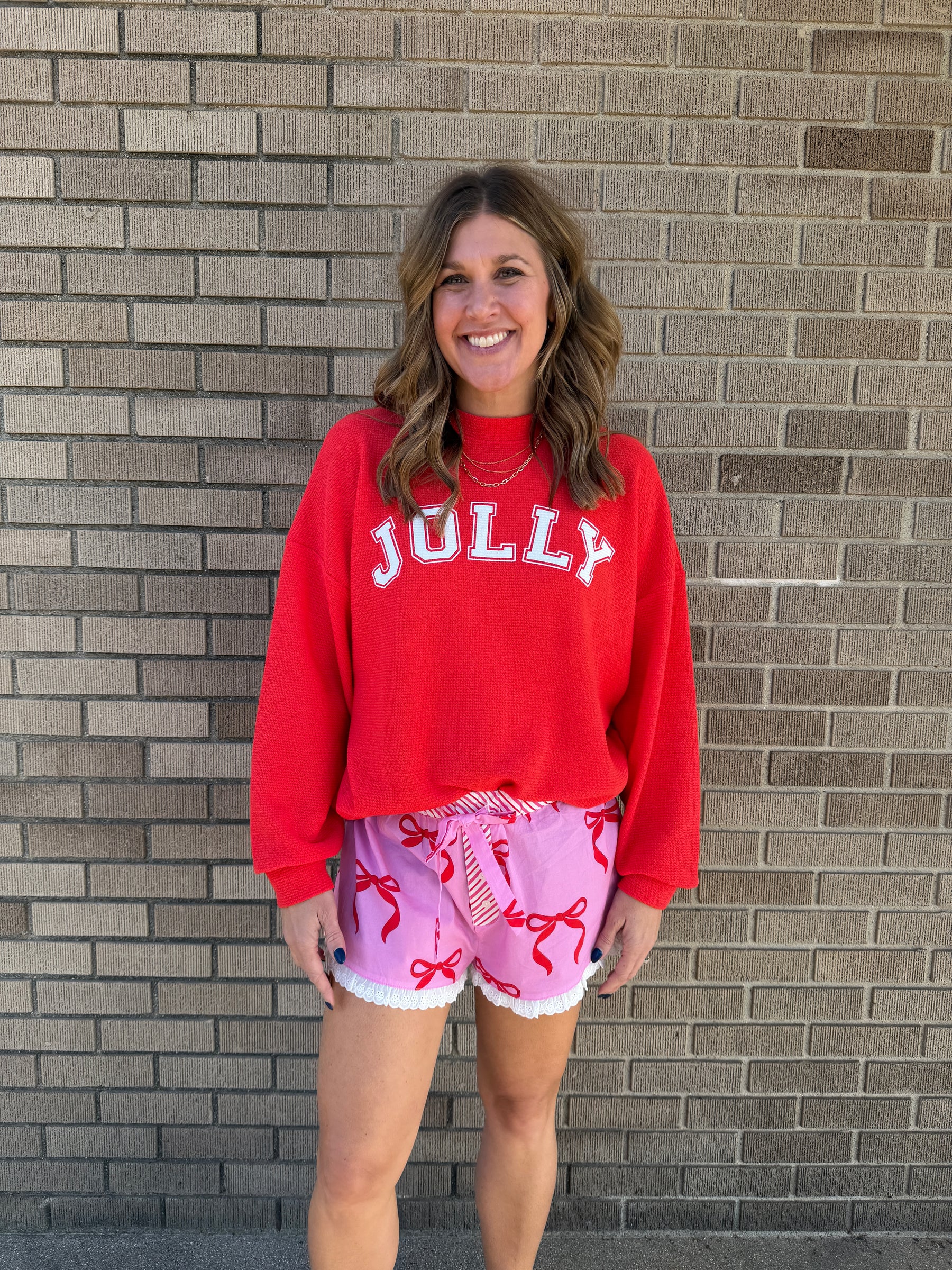 Cloudy Knit Jolly Graphic Top