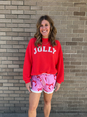 Cloudy Knit Jolly Graphic Top