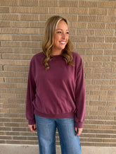 Oversized Sweatshirt - Dark Cherry