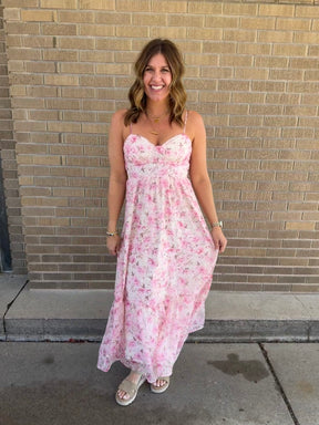 Pinch Me Pink Floral Dress