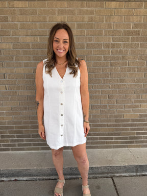 White Denim Dress