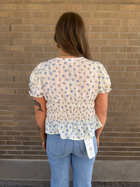 Sweetest Floral Peplum Top