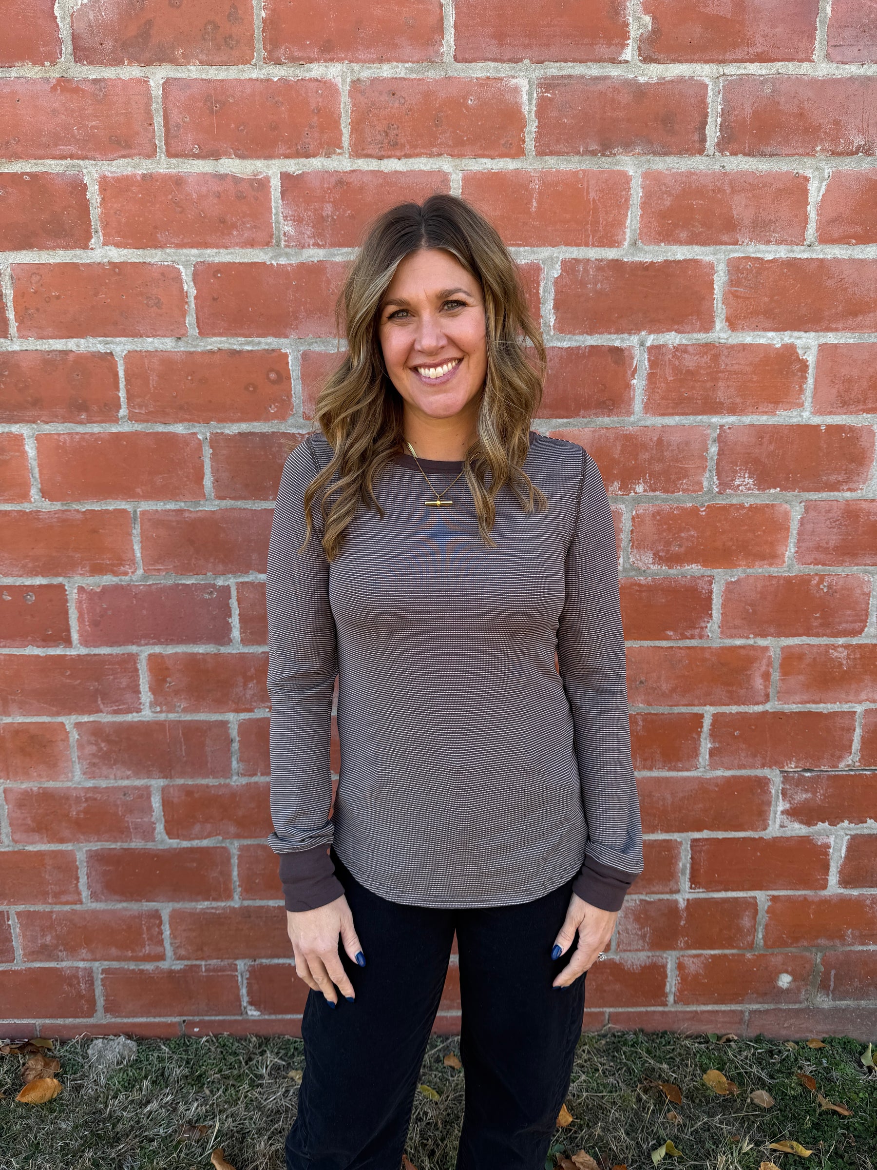 Stacy Top - Coffee & Ivory