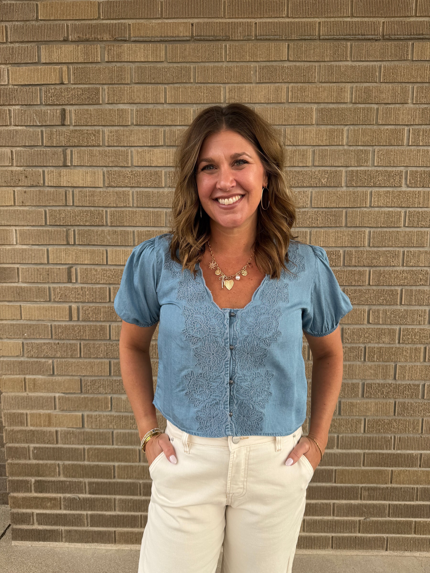 Anything but Basic Blue Top