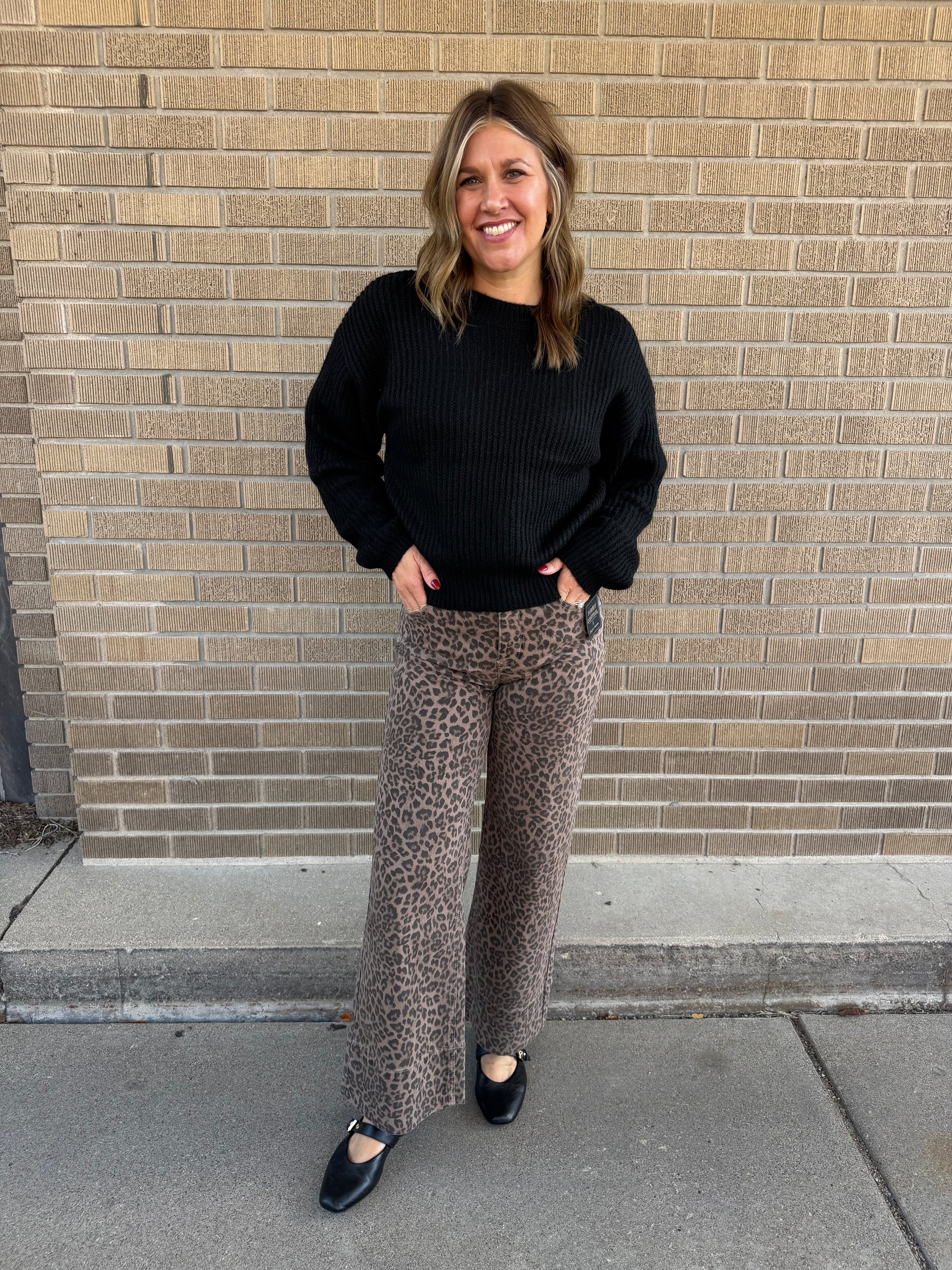 Leopard Crop Straight Leg