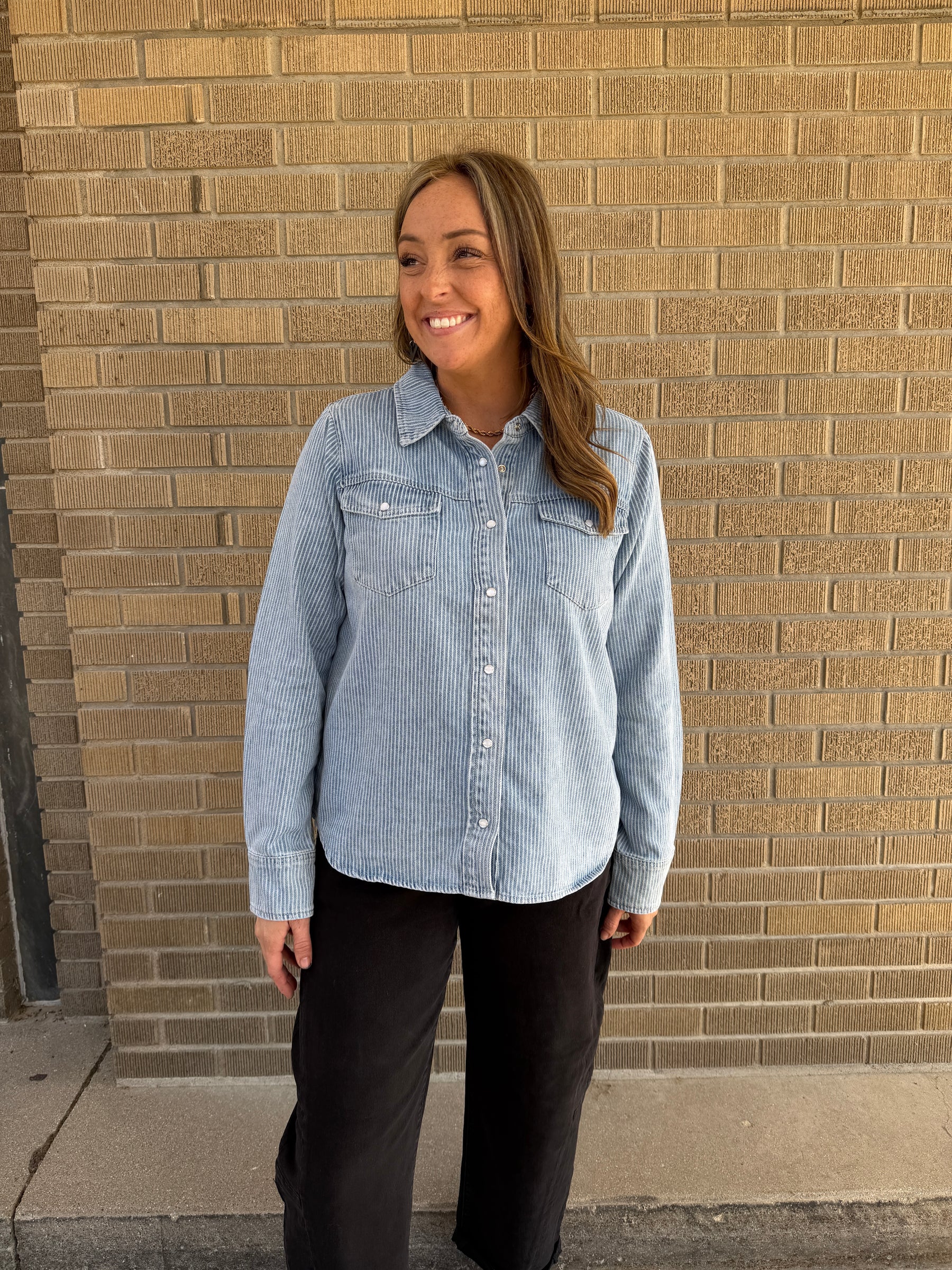 Pippin Jacket - Denim Stripe