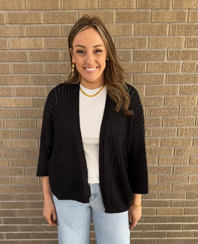 Perfect Black Crochet Throwover