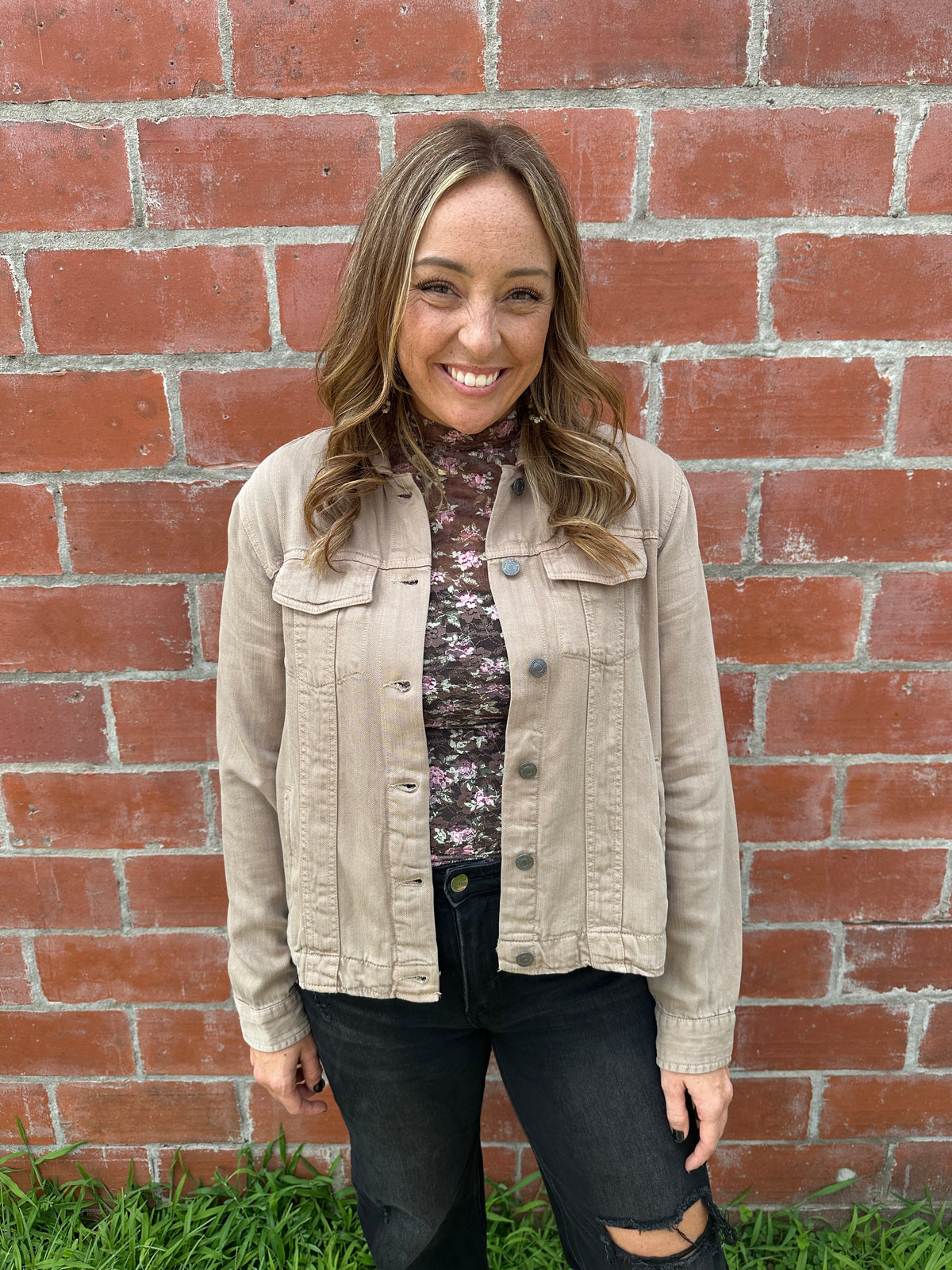 Black Floral Lace Layering Top