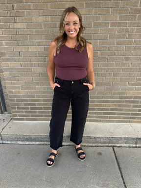 Black Barrel Jeans