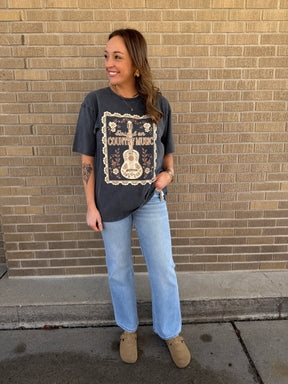 Country Music Oversized Graphic Tee