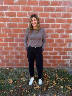 Stacy Top - Coffee & Ivory