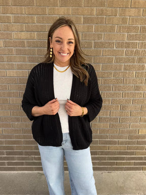 Perfect Black Crochet Throwover