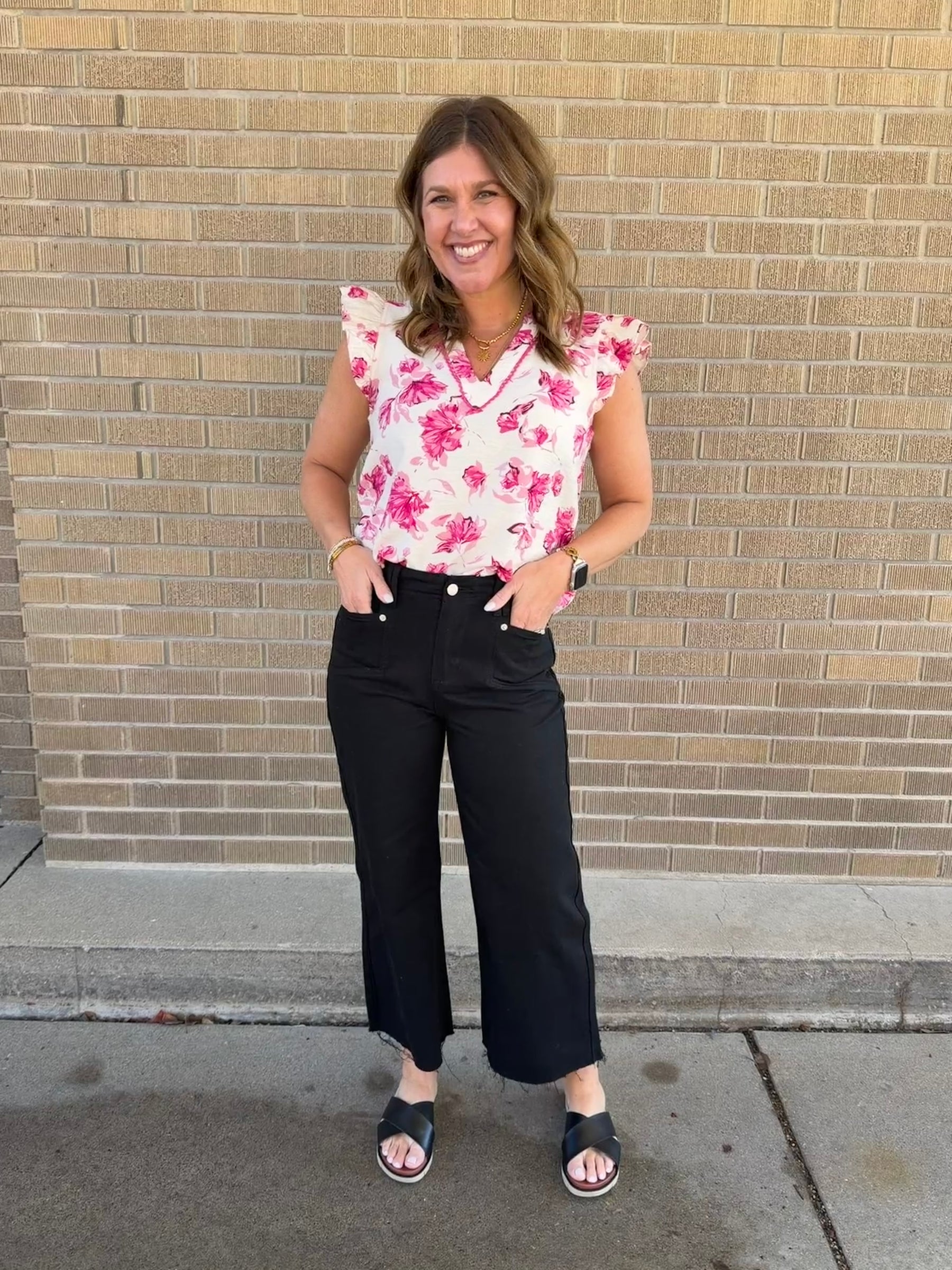 Pretty in Pink Floral Blouse