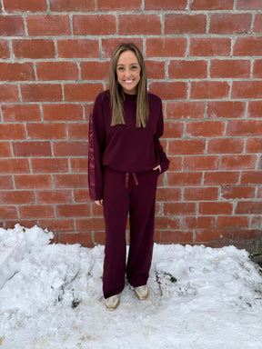 A Touch of Satin Top - Dark Cherry