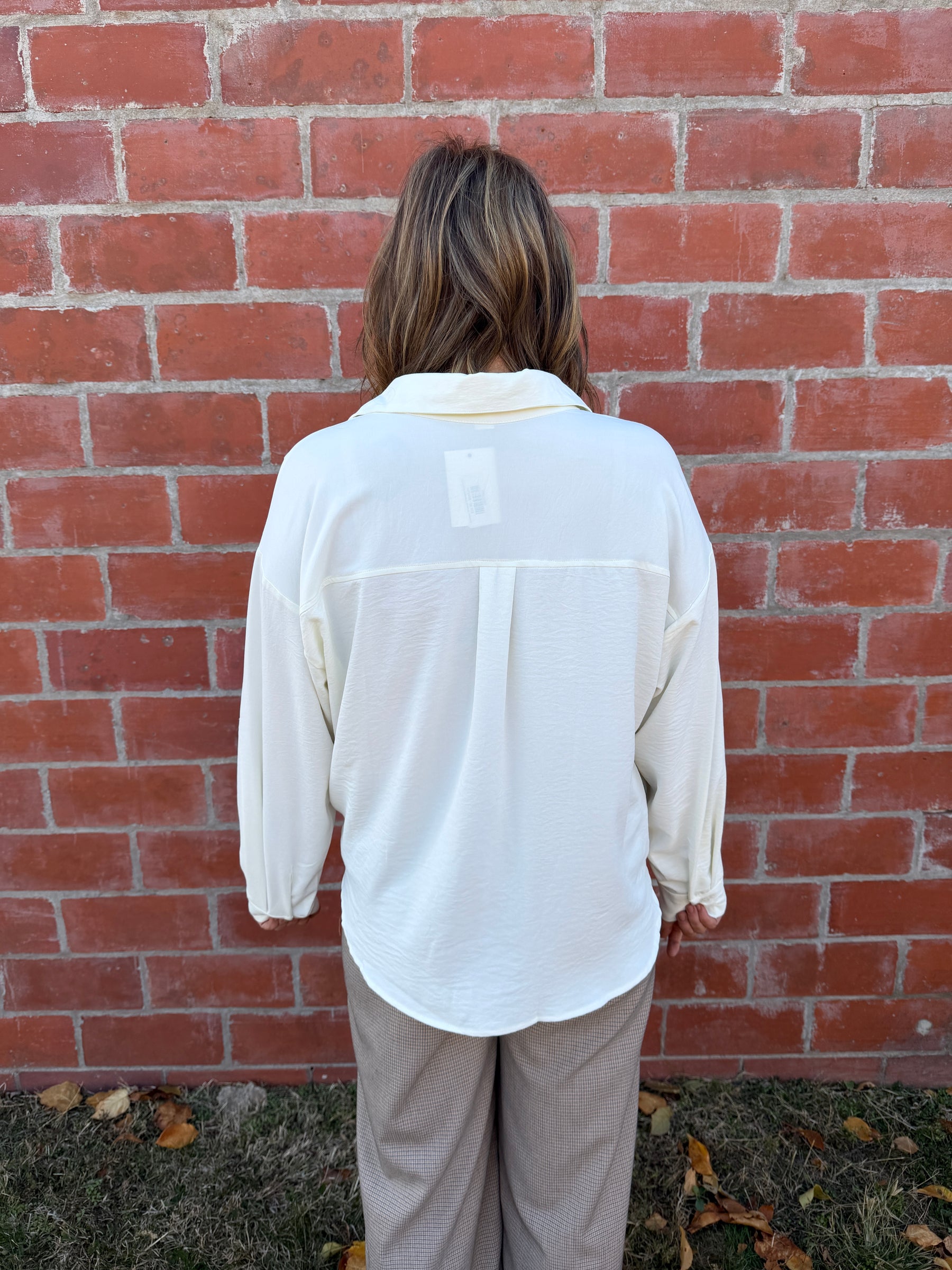 Business As Usual Oversized Button Up