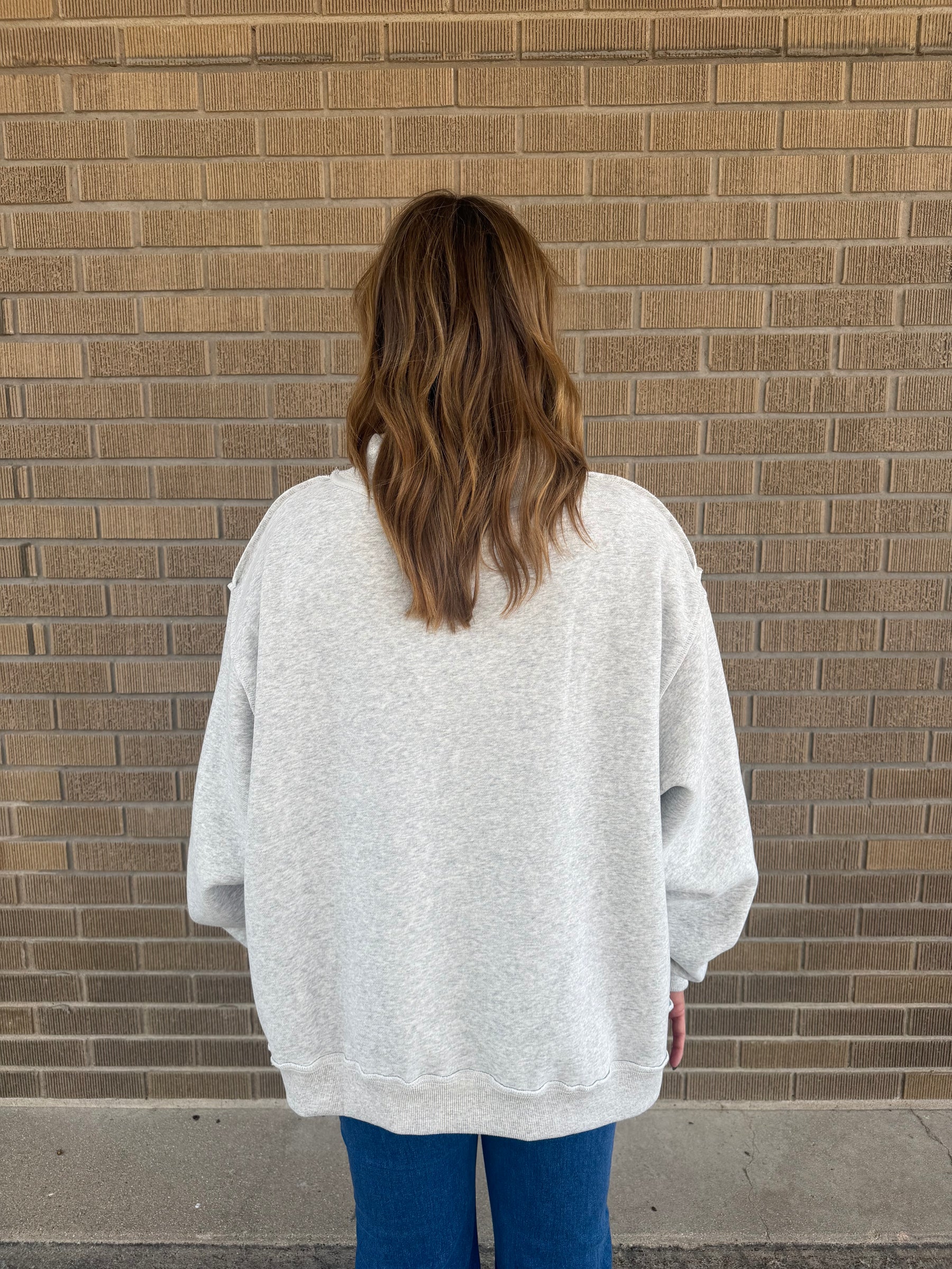 Reversible Mock Neck Sweatshirt- USA