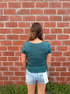 Everyday Square Neck Tee - Dark Teal