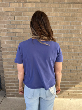 Basic Boxy Tee - Dusty Indigo