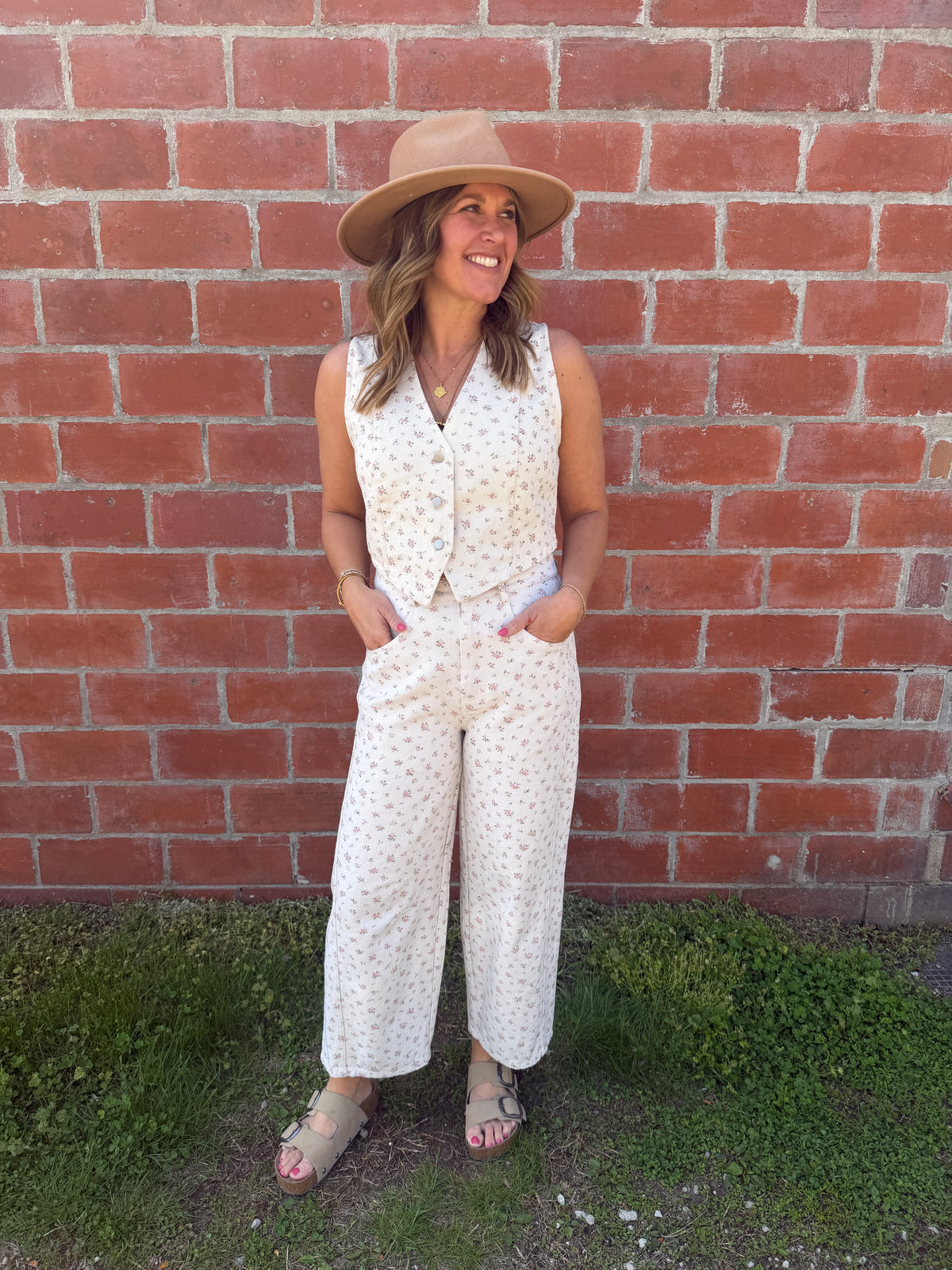 Floral Barrel Jeans