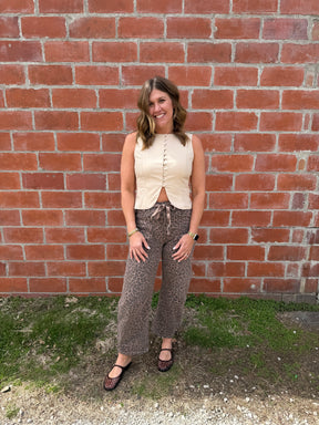 Leopard Barrel Jeans