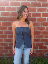 Navy Pinstripe Tank