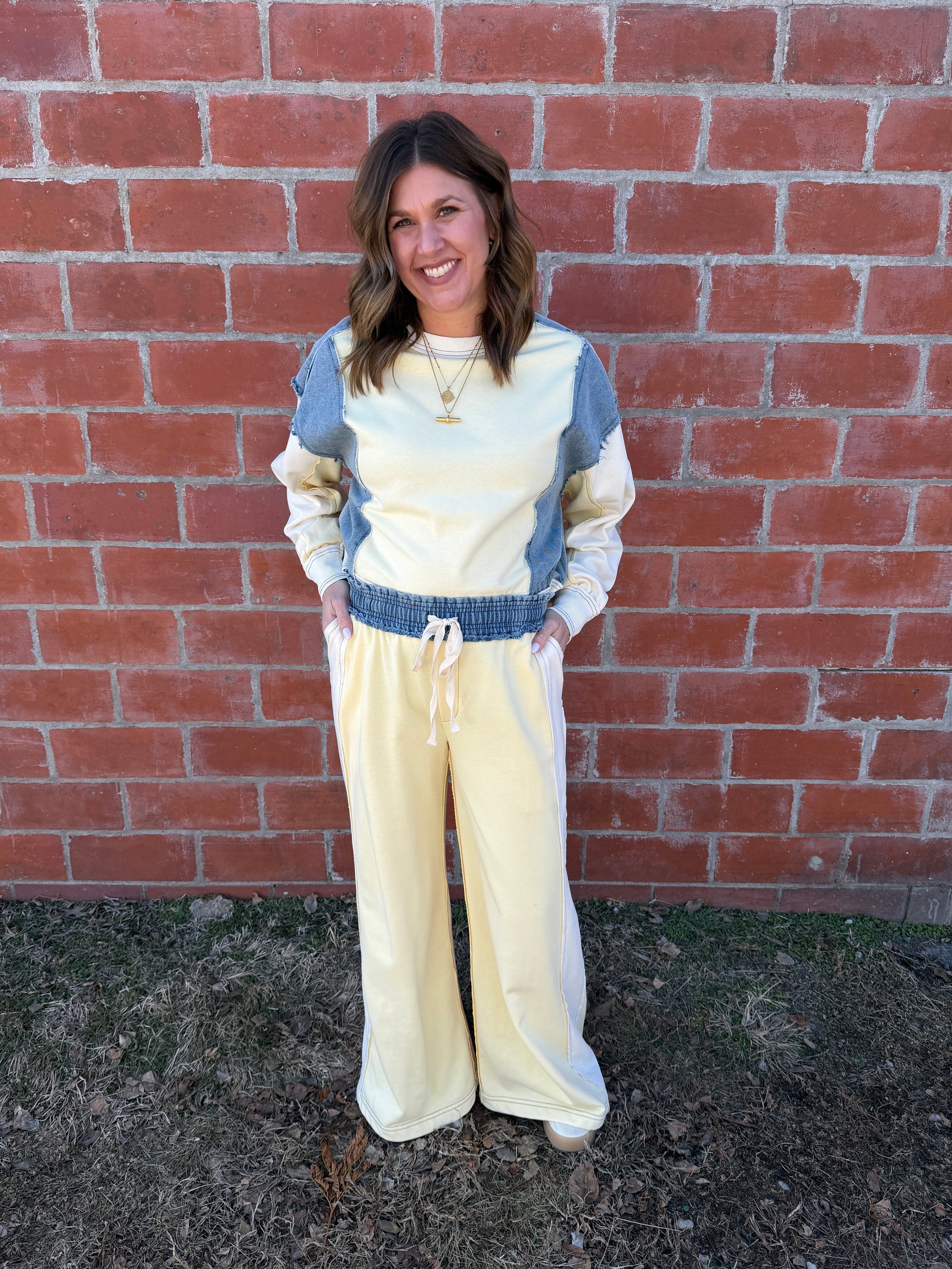 Lemon Cream & Blue Dreams Top