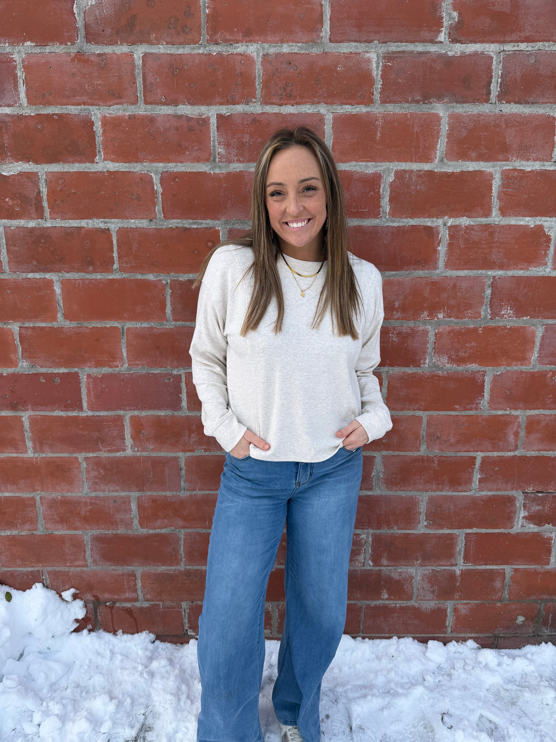 Janie Top - Heather Oatmeal