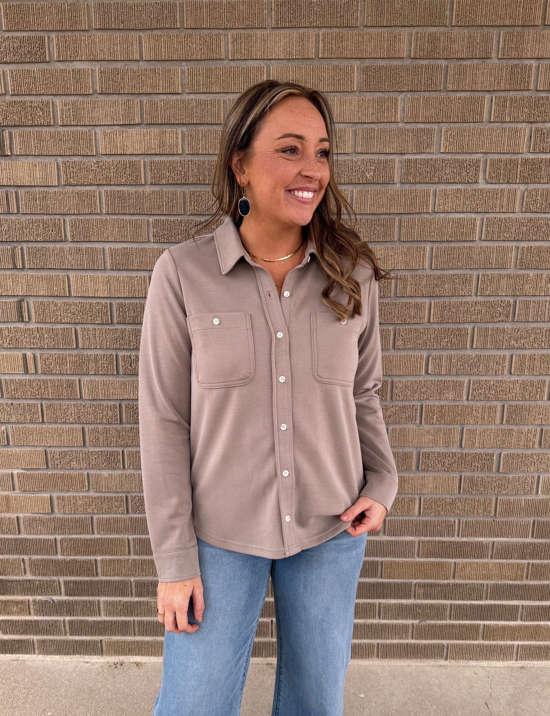 Mildred Shirt - Taupe