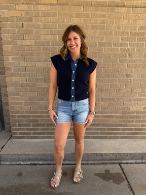 Got The Blues Denim Top