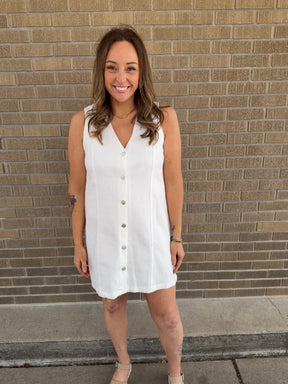 White Denim Dress