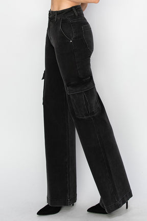 Black Cargo Jeans