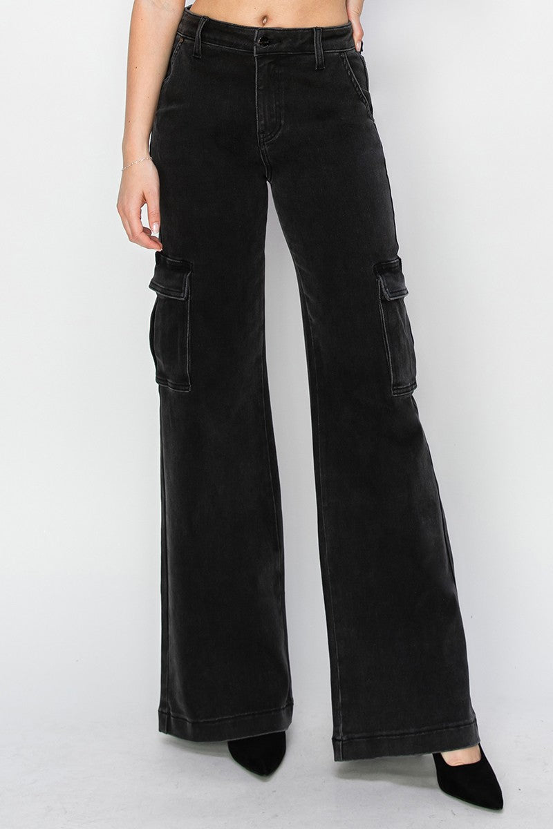 Black Cargo Jeans