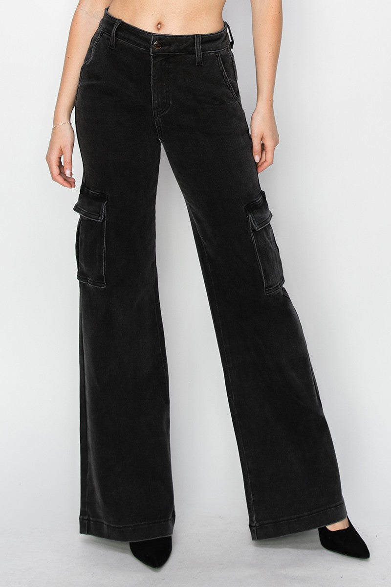 Black Cargo Jeans