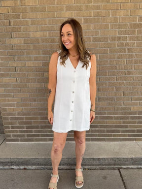 White Denim Dress