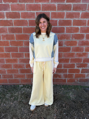 Lemon Cream & Blue Dreams Pants