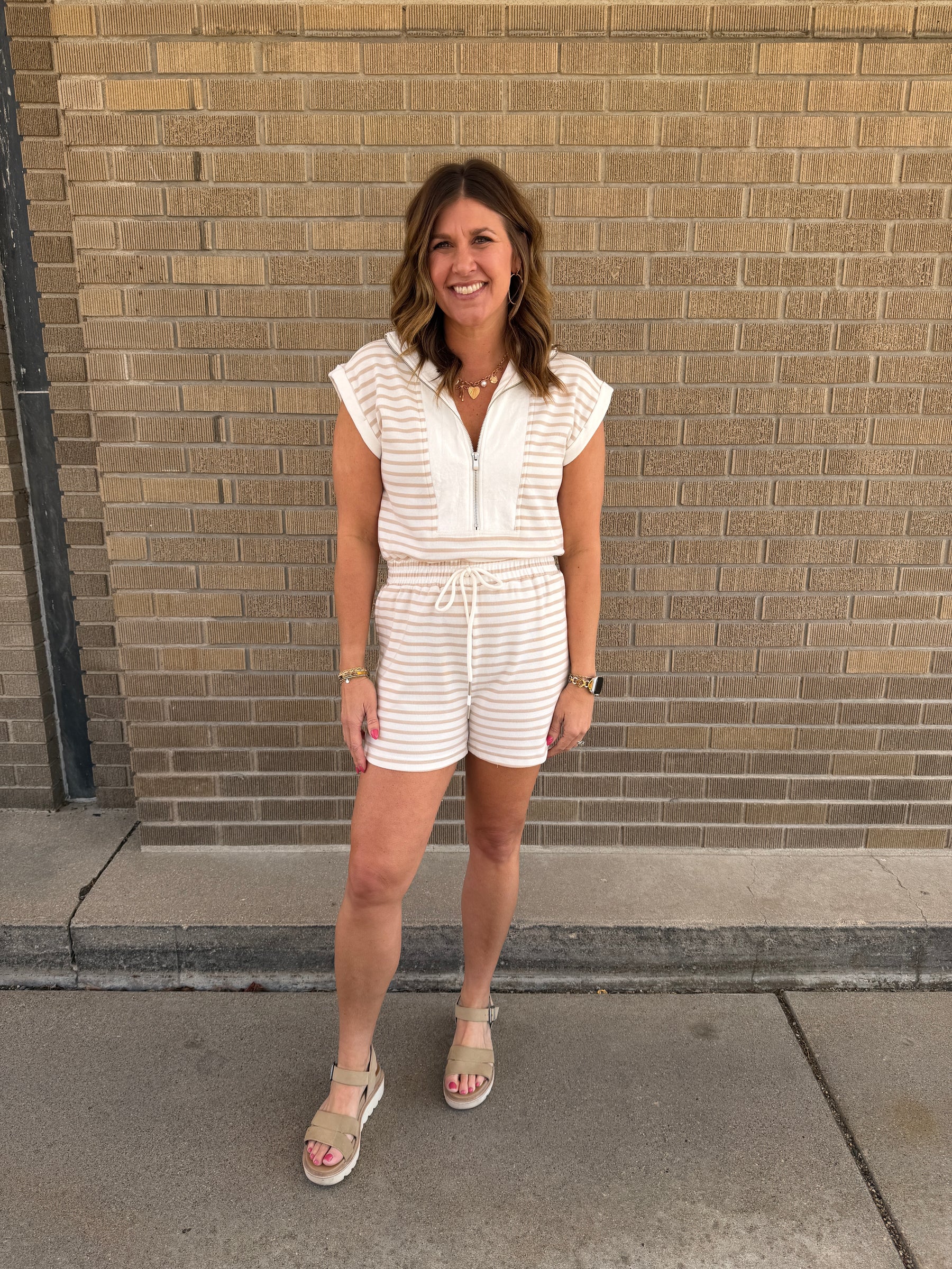 Neutral Girly Romper