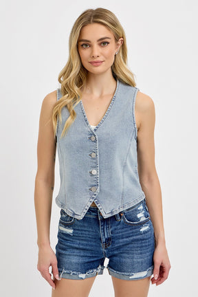 Let's Go Girls Denim Vest